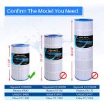 POOLPURE PLF90A Pool Filter Replaces Hayward C900, CX900RE, Pleatco PA90, Ultral-B6, Unicel C-8409, Filbur FC-1292, Sta-Rite PXC95, 90 sq.ft, L x OD: 17 3/8" x 8 15/16" (1 Pack)
