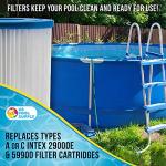 U.S. Pool Supply 4 Pack of Universal Replacement Filter Cartridges, Type A or C - Compatible with Above Ground Swimming Pool Pumps Using Type A or C Filters - Provides Premium Clean Water Filtration