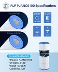 POOLPURE PLFPJANCS100 Pool Filter Replaces Jandy CS100, R0462200, PJANCS100, Ultral-B2, Porpoise PP-B2, Unicel C-8410, Filbur FC-0821, 1 Pack