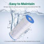 TOREAD Replacement for Pool Filter PA120, Ultra-B2, CX1200RE, C1200, Unicel C-8412, Filbur FC-1293, Waterway Clearwater II, Pro Clean 125, 817-0125N, Aladdin 22002, L x OD:23 1/4"x 8 15/16" (1)