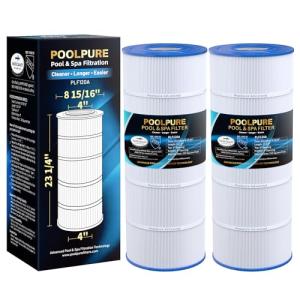 POOLPURE PA120 Pool Filter Replaces Hayward C1200, CX1200RE, Unicel C-8412, Filbur FC-1293, Clearwater II 125, Waterway Pro Clean PCCF-125, 817-0125N, 120 sq.ft Cartridge, 2 Pack