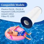 sawluv Replacement PA120 Pool Filter Compatible with Hayward C1200, CX1200RE, Unicel C-8412, Filbur FC-1293, Fit for Waterway Clearwater II 125, Pro Clean PCCF-125, Replace 817-0125N, 120 Sq. Ft