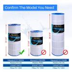 POOLPURE PA120 Pool Filter Replaces Hayward C1200, CX1200RE, Unicel C-8412, Filbur FC-1293, Clearwater II 125, Waterway Pro Clean PCCF-125, 817-0125N, 120 sq.ft Cartridge, 2 Pack