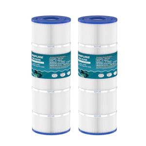 KEEPURE C1200 Pool Filter Cartridge Replacement for CX1200RE, PA120, C-8412, Ultra-B2, FC-1293, Clearwater II 125, 817-0125N, PCCF-125,120 Sq. Ft Cartridge Filter (2, White)