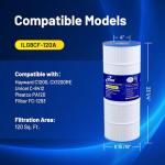 iLiving ILG8CF-120A Pool & Spa Filter Replacement, Compatible with Hayward C1200, CX1200RE, Pleatco PA120, Unicel C-8412, Ultra-B2, Filbur FC-1293, Clearwater II 125, Waterway Pro Clean PCCF-125