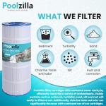 Poolzilla [2 Pack Pool Filter Cartridge, Compatible with PA120, CX1200RE, C1200, Unicel C-8412, Filbur FC-1293, Waterway Clearwater II, Pro Clean 125, 817-0125N [L x OD: 23.25" x 8.94'']