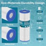 KEEPURE C1200 Pool Filter Cartridge Replacement for CX1200RE, PA120, C-8412, Ultra-B2, FC-1293, Clearwater II 125, 817-0125N, PCCF-125,120 Sq. Ft Cartridge Filter (2, White)