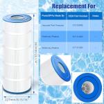 Tomanic C1200 Pool Filter Cartridge Replace Hayward CX1200RE, Unicel C-8412, Filbur FC-1293, PA120, Waterway Clearwater II 125, Pro-Clean 125- Certified with NSF 50 for Material Safety(120 Sq.ft)