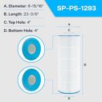 SpiroPure Replacement for Pleatco PA120 Hayward C1200 CX1200RE Unicel C-8412 Filbur FC-1293 Waterway Plastics 817-0125N Aladdin 22002 Hot Tub Spa Pool Filter Replacement Cartridge (1)