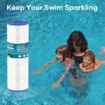 KEEPURE C1200 Pool Filter Cartridge Replacement for CX1200RE, PA120, C-8412, Ultra-B2, FC-1293, Clearwater II 125, 817-0125N, PCCF-125,120 Sq. Ft Cartridge Filter (2, White)