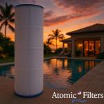 Atomic USA Made Pool Filter Replacement for Hayward Star Clear Plus C1200, Ultra-B2, Filbur FC-1293, Pleatco PA120, Unicel C-8412, CX1200RE 120 sq ft Filter Cartridge 23 1/4 x 8 15/16