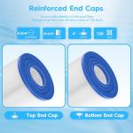 POOLNEAT C1200 Pool Filter Cartridge Replacement for Hayward C1200,PA120,FC-1293,C-8412,CX1200RE,Pro Clean 125, 817-0125N,Aladdin 22002,120 Sq.ft,1PACK