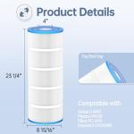 FOIRCEADAL Pool Filter Cartridge Compatible with Hayward CX1200RE, C1200, Unicel C-8412, Pleatco PA120, Filbur FC-1293, Clearwater II 125, Waterway Pro Clean 125, 120 Sq. Ft Replacement 1Pack