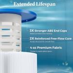 Cielvita C1200 4 oz Media Pool Filter Cartridge Replacement for Hayward StarClear Plus C1200, Replaces Hayward CX1200RE, Pleatco PA120, Unicel C-8412, Filbur FC-1293, NSF/ANSI 50 Certified, 120 sq.ft