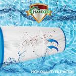 HANXER® C-8412 Swimming Pool Filter Replaces for PA120, CX1200RE, C1200, Filbur FC-1293, Pro Clean 125, 817-0125N, Aladdin 22002, SD-00105, 81202 120 Sq.Ft Filter Cartridge, Pack of 2