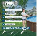 Bestway Hydrium 18' x 52" Above Ground Pool, Round Steel Side Wall Frame Outdoor Swimming Pool Set with Sand Filter Pump, Ladder & Accessories