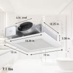 Panasonic WhisperValue Ceiling/Wall Mount Bathroom Exhaust Fan, 50-80-100 CFM, FV-0510VS1