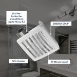 Broan-Nutone® Bathroom Exhaust Fan, 50 CFM Modern Grille, Energy Star Fan, 2.0 Sones