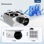 Amico Bathroom Exhaust Fan 2 Pack, 80 CFM, 1.0 Sones, Low Noise, Easy to Install, Ceiling Mounted Retrofit Ventilation Fans, No Attic Access Needed- UL Certified