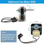 Siasky Universal Bathroom Vent Exhaust Fan Motor Replacement Motors Kit, Fit for Nu-Tone Br-oan Exhaust Vent Fan Motor 120V 50CFM, with Blower Wheel