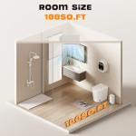 Gopper 12" Ultra Quiet Bathroom Exhaust Fan with 6500K LED Light, 1.0 Sone 120 CFM, 10x10 Mount, 1500 LM Ceiling Ventilation Fan, Energy Efficient