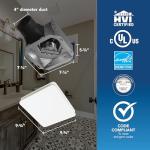 Broan-NuTone Bathroom Exhaust Fan Easy Retrofit without Attic Access, Quiet 1.5 Sones, Effective Ventilation at 80 CFM ENERGY STAR Certified Moisture and Odor Control