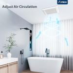 Amico Bathroom Exhaust Fan, 1.0 Sones, 110 CFM, Low Noise, Household Bath Ventilation Fans, Ceiling Mounted, No Attic Access Needed, Easy to Install- ETL & FCC Certified