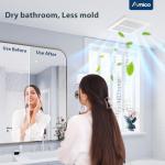 Amico Bathroom Exhaust Fan, 1.0 Sones, 80 CFM, Low Noise, Easy to Install, Ceiling Mounted Retrofit Ventilation Fans, 4 Inch Duct, No Attic Access Needed- UL Certified