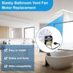 Siasky Universal Bathroom Vent Exhaust Fan Motor Replacement Motors Kit, Fit for Nu-Tone Br-oan Exhaust Vent Fan Motor 120V 50CFM, with Blower Wheel
