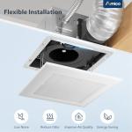 Amico Bathroom Exhaust Fan, 1.0 Sones, 110 CFM, Low Noise, Household Bath Ventilation Fans, Ceiling Mounted, No Attic Access Needed, Easy to Install- ETL & FCC Certified