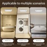 Gopper 12" Ultra Quiet Bathroom Exhaust Fan with 6500K LED Light, 1.0 Sone 120 CFM, 10x10 Mount, 1500 LM Ceiling Ventilation Fan, Energy Efficient