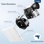 Amico Bathroom Exhaust Fan 2 Pack, 80 CFM, 1.0 Sones, Low Noise, Easy to Install, Ceiling Mounted Retrofit Ventilation Fans, No Attic Access Needed- UL Certified