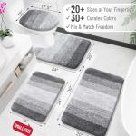 OLANLY Bathroom Rugs Mat 30x20, Extra Soft Absorbent Microfiber Bath Rugs, Rubber Backing, Quick Dry, Machine Washable Bath Mats for Bathroom Floor, Tub and Shower, Home Decor Accessories, Grey