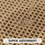 MIULEE Set of 2 Waffle Bathroom Rugs, Boho Bath Rugs Non Slip Washable, Super Absorbent Bath Mats, Ultra Soft Rubber Backed Shower Mats for Bathroom Floor, Tub and Shower, Brown, 18x30 Inch