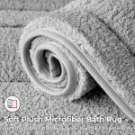 GRANNY SAYS Gray Bathroom Rugs, Bath Mats for Bathroom Non-Slip, Super Soft and Water Absorbent, Microfiber Bath Rugs, Machine Wash Dry, Bath Rugs for Floor, Tub and Shower, 16" x 24"