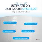 From Plain To Beautiful In Hours 133-WT-SUB-KIT Subway Tub and Shower Wall Panels Surround, Gloss White, 96 Square Feet