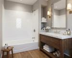 From Plain To Beautiful In Hours 133-WT-SUB-KIT Subway Tub and Shower Wall Panels Surround, Gloss White, 96 Square Feet