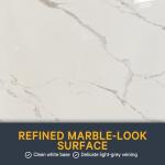 Bath Tub Surround Kits – Waterproof Wall Panels for Tubs – Glossy Finish & Seamless Pattern – Easy to Install Over Any Surface – Leakproof Design (W60'' x D32'' x H60'') – Glacier