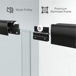 ENSO SENKA 60" W x 58" H Semi-Frameless Bypass Sliding Bathtub Shower Door, Easy-to-Clean Treated Clear Tempered Glass, Matte Black