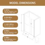 Sliding Bathtub Shower Door, 56-60" W x 57" H Glass Shower Door, Matte Black Aluminum Frame with Stainless Steel Towel Bar