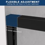 Botwinkle Bathtub Shower Door, 56-60" W x 58" H Sliding Shower Door for Bathtub, 1/4" (6mm) SGCC Tempered Glass Bathtub Glass Door, Matte Black Finish, 304 Stainless Steel Hardware