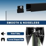 Botwinkle Bathtub Shower Door, 56-60" W x 58" H Sliding Shower Door for Bathtub, 1/4" (6mm) SGCC Tempered Glass Bathtub Glass Door, Matte Black Finish, 304 Stainless Steel Hardware