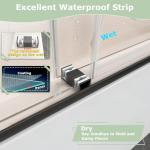 EPXMKX 54"-60" W x 60" H Frameless Bathtub Shower Door, Double Sliding Shower Door,5/16"(8mm) Clear Tempered Glass,Bathtub Glass Door with Explosion-Proof Film (Matte Black 60" Wx60 H)