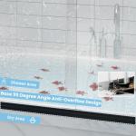 Tub Glass Shower Door, 56"-60" W x 57" H Sliding Shower Door, Aluminum Semi-Frameless & 1/4"(6mm) Clear Tempered with Explosion-Proof Film Nano Coating Shower Door Fit for Bathtub, Matte Black