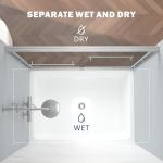 ENSO SENKA 60" W x 58" H Semi-Frameless Bypass Sliding Bathtub Shower Door, Easy-to-Clean Treated Clear Tempered Glass, Brushed Nickel