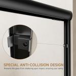 Sliding Bathtub Shower Door, 56-60" W x 57" H Glass Shower Door, Matte Black Aluminum Frame with Stainless Steel Towel Bar