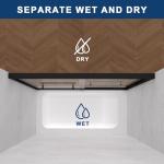 Botwinkle Bathtub Shower Door, 56-60" W x 58" H Sliding Shower Door for Bathtub, 1/4" (6mm) SGCC Tempered Glass Bathtub Glass Door, Matte Black Finish, 304 Stainless Steel Hardware