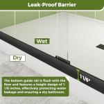 DELAVIN 56-60 in.W x 59 in.H Semi-Frameless Double Sliding Tub Shower Doors, Water Repellent Bypass Black Tub Door, SGCC Clear Tempered Bathtub Doors with Explosion-Proof Film