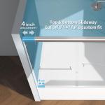 ENSO SENKA 60" W x 58" H Semi-Frameless Bypass Sliding Bathtub Shower Door, Easy-to-Clean Treated Clear Tempered Glass, Polished Chrome