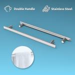 ENSO SENKA 60" W x 58" H Semi-Frameless Bypass Sliding Bathtub Shower Door, Easy-to-Clean Treated Clear Tempered Glass, Polished Chrome